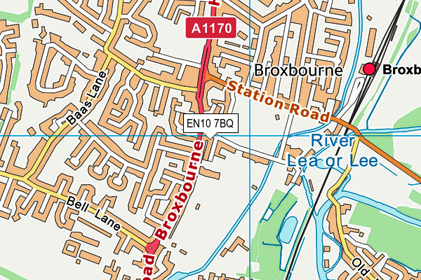 EN10 7BQ map - OS VectorMap District (Ordnance Survey)