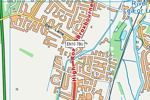 EN10 7BU map - OS VectorMap District (Ordnance Survey)