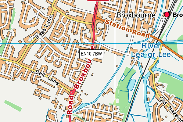 EN10 7BW map - OS VectorMap District (Ordnance Survey)