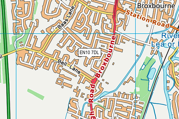 EN10 7DL map - OS VectorMap District (Ordnance Survey)