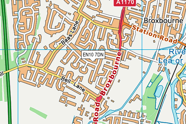 EN10 7DN map - OS VectorMap District (Ordnance Survey)