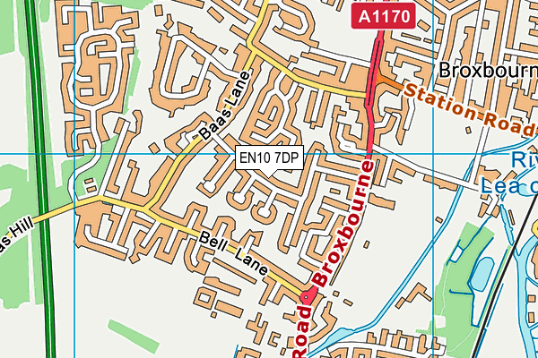 EN10 7DP map - OS VectorMap District (Ordnance Survey)