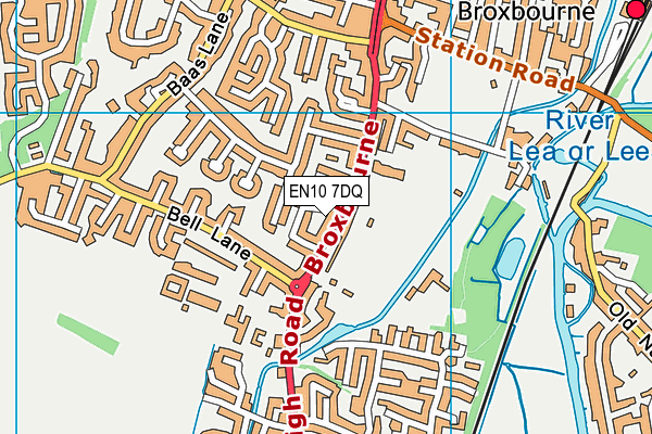 EN10 7DQ map - OS VectorMap District (Ordnance Survey)