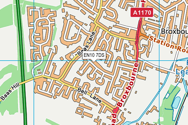 EN10 7DS map - OS VectorMap District (Ordnance Survey)