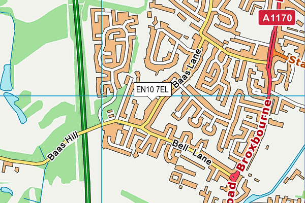 EN10 7EL map - OS VectorMap District (Ordnance Survey)
