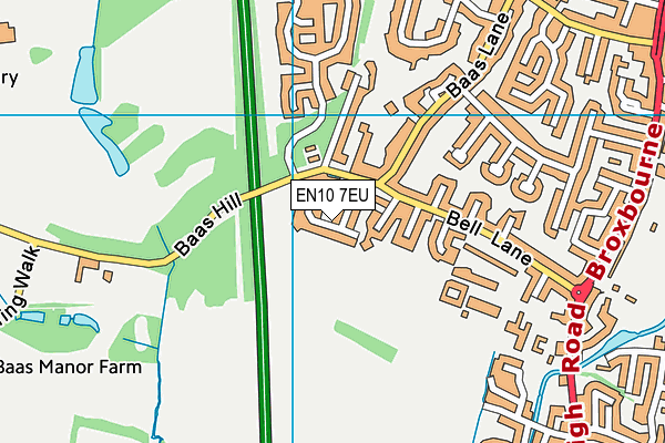 EN10 7EU map - OS VectorMap District (Ordnance Survey)