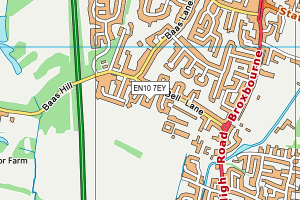 EN10 7EY map - OS VectorMap District (Ordnance Survey)