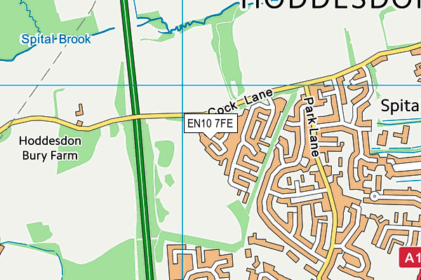 EN10 7FE map - OS VectorMap District (Ordnance Survey)