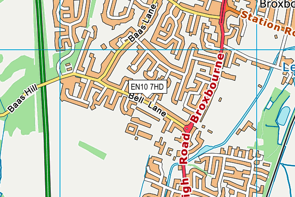 EN10 7HD map - OS VectorMap District (Ordnance Survey)