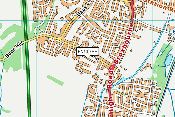 EN10 7HE map - OS VectorMap District (Ordnance Survey)