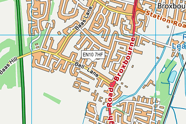 EN10 7HF map - OS VectorMap District (Ordnance Survey)