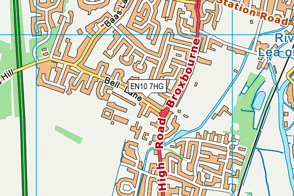 EN10 7HG map - OS VectorMap District (Ordnance Survey)