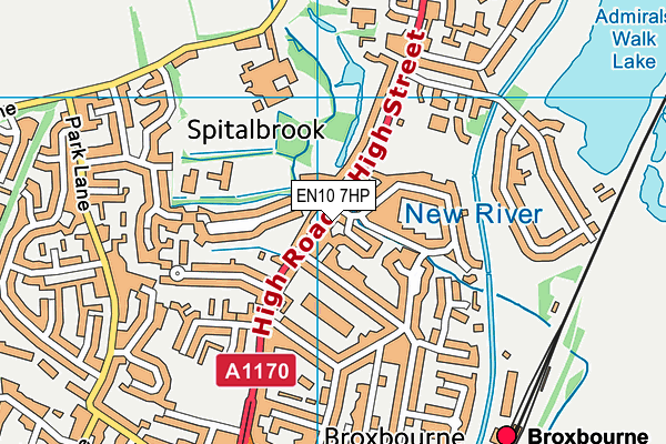 EN10 7HP map - OS VectorMap District (Ordnance Survey)