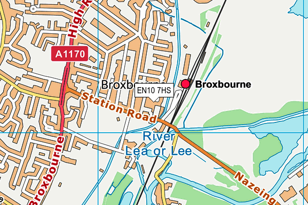 EN10 7HS map - OS VectorMap District (Ordnance Survey)