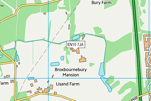 EN10 7JA map - OS VectorMap District (Ordnance Survey)