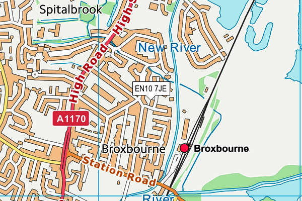 EN10 7JE map - OS VectorMap District (Ordnance Survey)