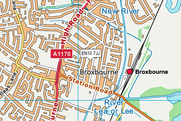 EN10 7JJ map - OS VectorMap District (Ordnance Survey)