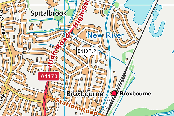 EN10 7JP map - OS VectorMap District (Ordnance Survey)