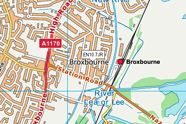 EN10 7JR map - OS VectorMap District (Ordnance Survey)