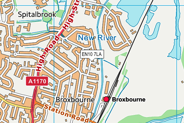 EN10 7LA map - OS VectorMap District (Ordnance Survey)