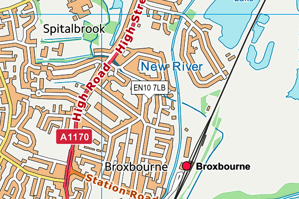 EN10 7LB map - OS VectorMap District (Ordnance Survey)