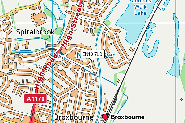 EN10 7LD map - OS VectorMap District (Ordnance Survey)