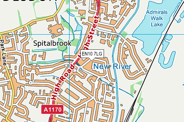 EN10 7LG map - OS VectorMap District (Ordnance Survey)