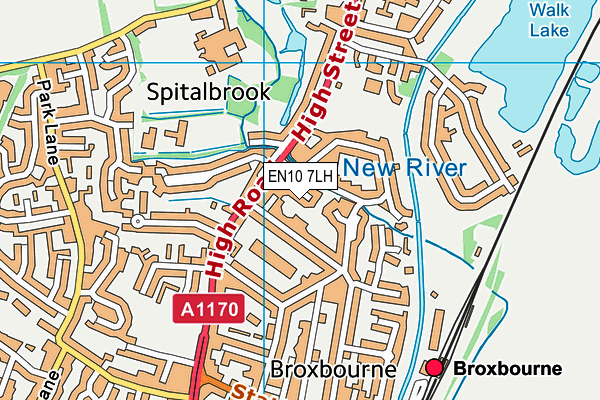 EN10 7LH map - OS VectorMap District (Ordnance Survey)