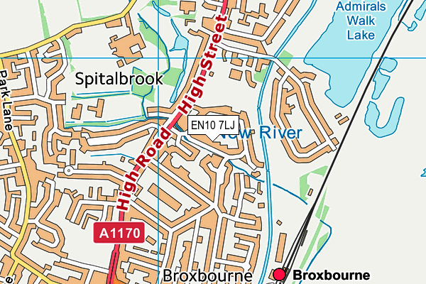 EN10 7LJ map - OS VectorMap District (Ordnance Survey)