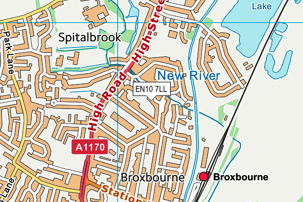 EN10 7LL map - OS VectorMap District (Ordnance Survey)