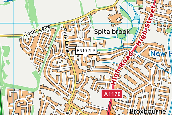 EN10 7LP map - OS VectorMap District (Ordnance Survey)