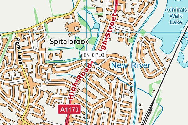 EN10 7LQ map - OS VectorMap District (Ordnance Survey)