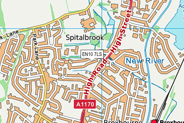 EN10 7LS map - OS VectorMap District (Ordnance Survey)