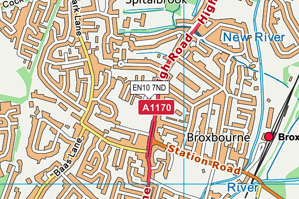 EN10 7ND map - OS VectorMap District (Ordnance Survey)