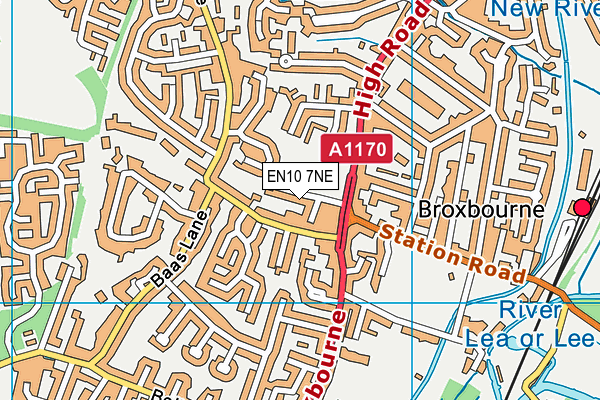 EN10 7NE map - OS VectorMap District (Ordnance Survey)