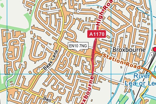 EN10 7NG map - OS VectorMap District (Ordnance Survey)