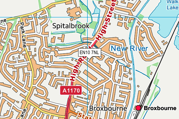 EN10 7NL map - OS VectorMap District (Ordnance Survey)