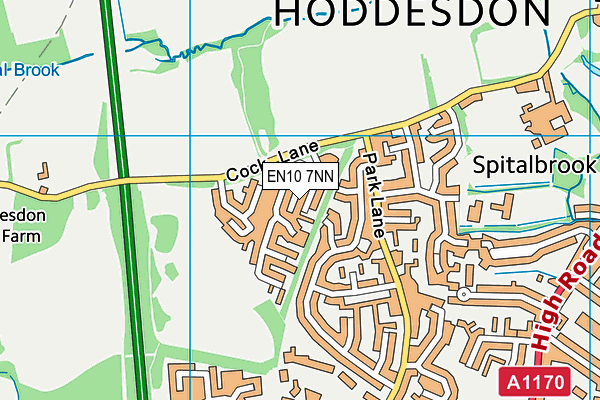 EN10 7NN map - OS VectorMap District (Ordnance Survey)