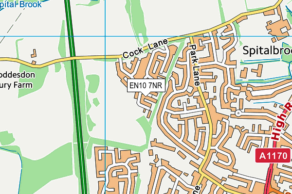 EN10 7NR map - OS VectorMap District (Ordnance Survey)