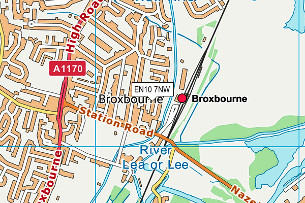 EN10 7NW map - OS VectorMap District (Ordnance Survey)