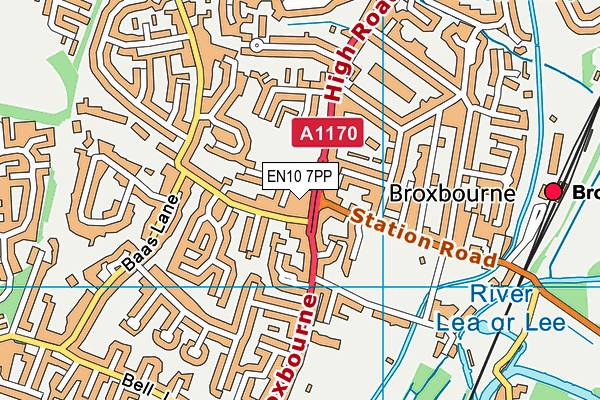 EN10 7PP map - OS VectorMap District (Ordnance Survey)