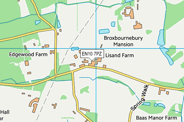 EN10 7PZ map - OS VectorMap District (Ordnance Survey)