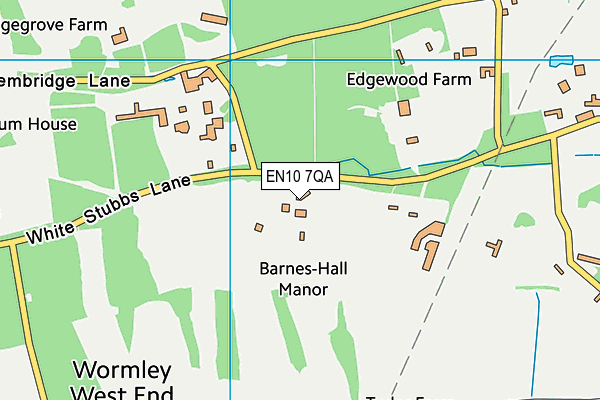 EN10 7QA map - OS VectorMap District (Ordnance Survey)