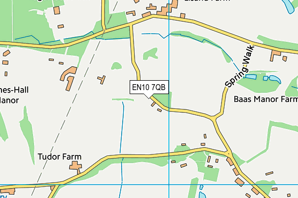 EN10 7QB map - OS VectorMap District (Ordnance Survey)