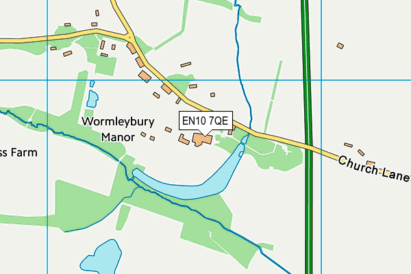 EN10 7QE map - OS VectorMap District (Ordnance Survey)