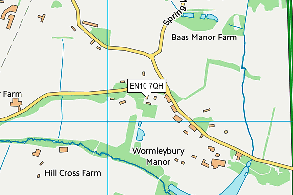 EN10 7QH map - OS VectorMap District (Ordnance Survey)