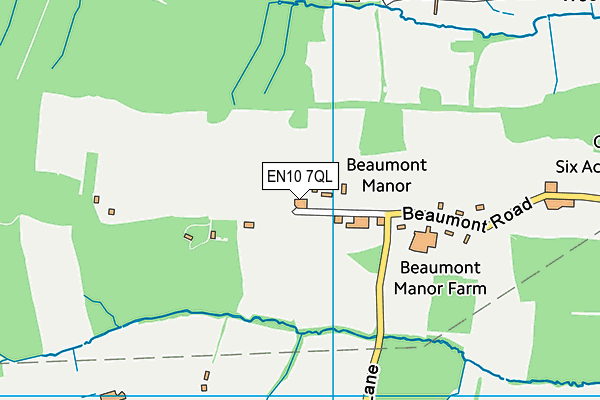 EN10 7QL map - OS VectorMap District (Ordnance Survey)