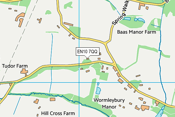 EN10 7QQ map - OS VectorMap District (Ordnance Survey)