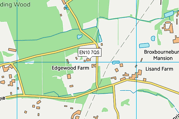 EN10 7QS map - OS VectorMap District (Ordnance Survey)