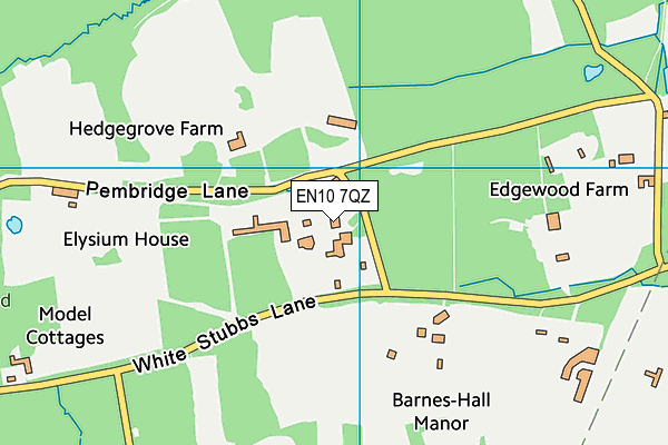 EN10 7QZ map - OS VectorMap District (Ordnance Survey)